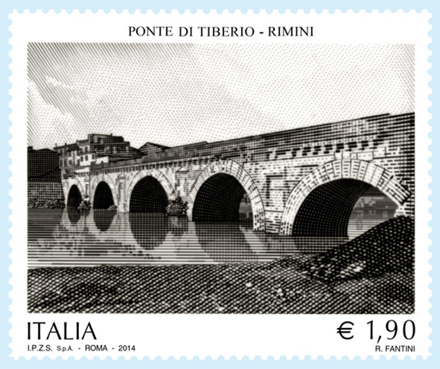 Un francobollo per il bimillenario del Ponte di Tiberio