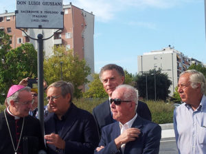 Mons. Lambiasi con gli ex sindaci di Rimini Giuseppe Chicchi, Marco Moretti, Zeno Zaffagnini e Massimo Conti