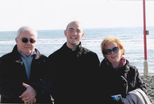 Francesco con i genitori Carlo e Ione