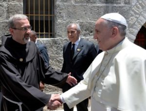 Padre Pizzaballa con papa Francesco