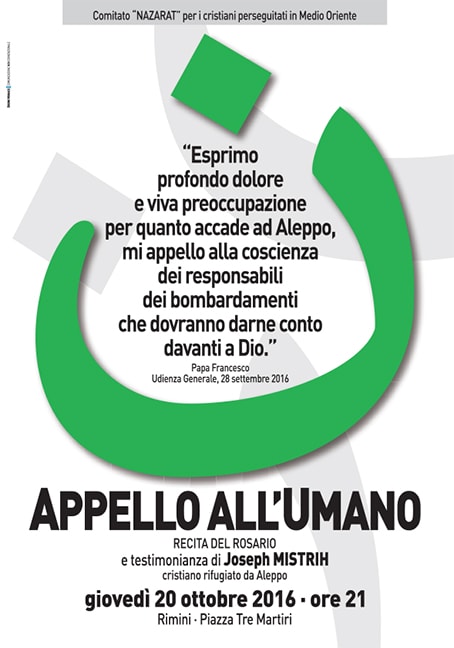 Il 20 ottobre l’Appello all’umano a Rimini e in piazza della Scala a Milano