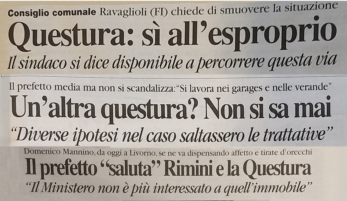 Quando il sindaco Ravaioli diceva “sì all’esproprio della nuova questura”