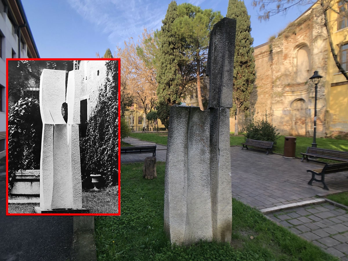 Piazzetta Teatini: la scultura “decapitata” (da circa 40 anni)