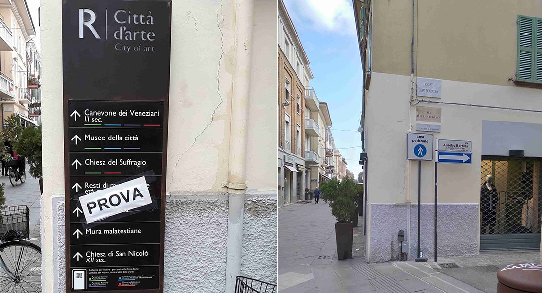 Rimosso il totem sulla città d’arte pieno di errori